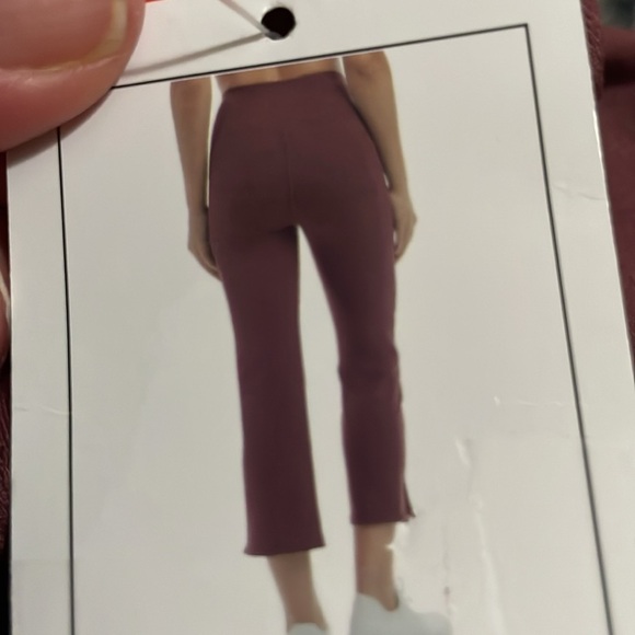 - - Woman’s cropped SLIT flare pants - Picture 2 of 3